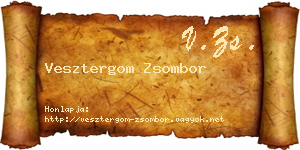 Vesztergom Zsombor névjegykártya