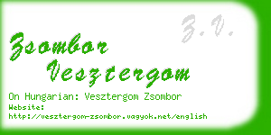 zsombor vesztergom business card